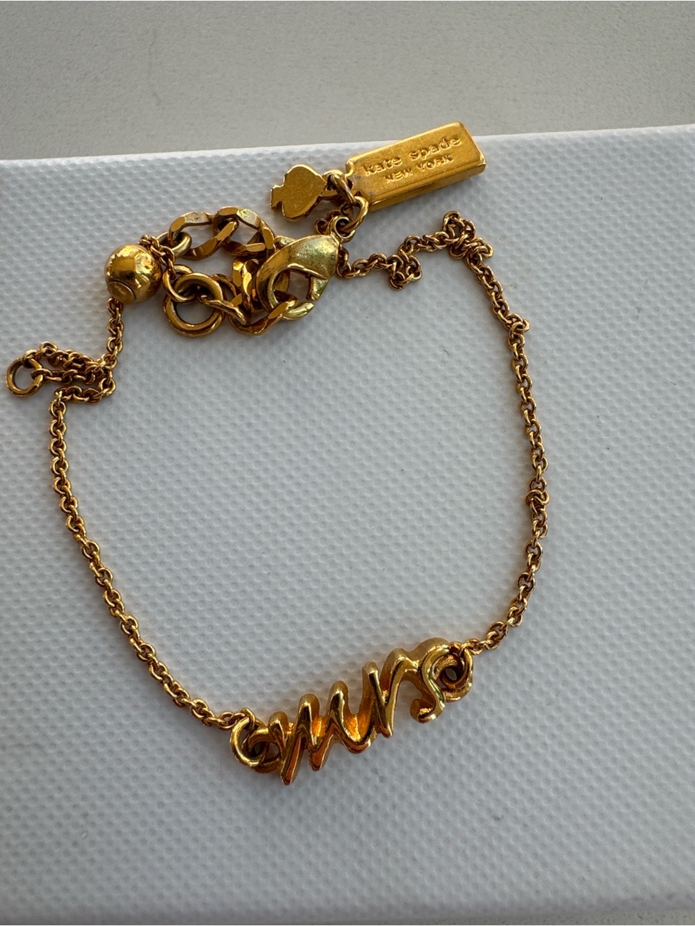 kate spade Gold 'mrs' Script Bracelet
